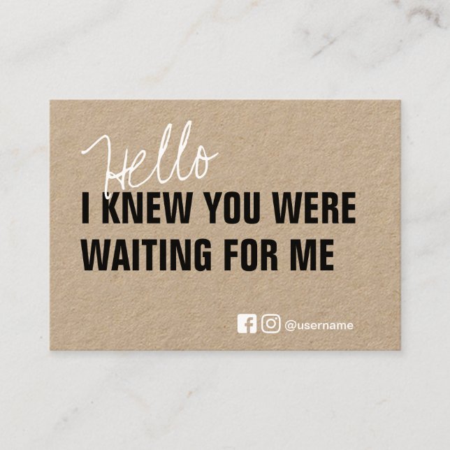 Branding Thank You Small Business Packing Kraft Card (Front)