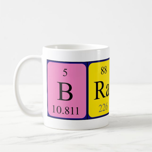 Brando periodic table name mug (Left)