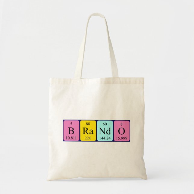 Brando periodic table name tote bag (Front)