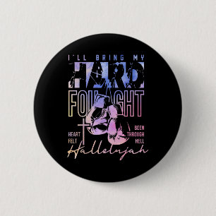 Brandon Bible Verse Hard Fought Hallelujah Tie Dye Button