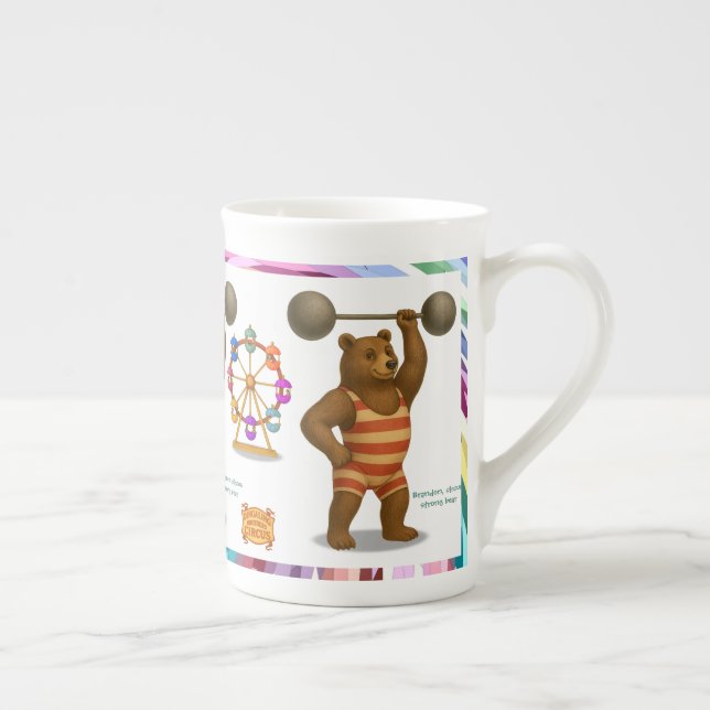 Brandon, circus strong-bear bone china mug (Right)