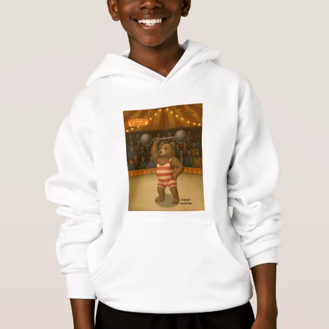 Brandon, circus strong bear hoodie (Front)