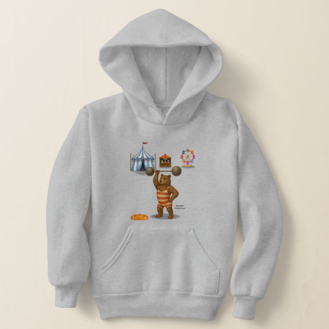 Brandon, circus strong bear hoodie (Laydown)