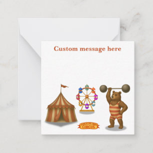 Brandon, circus strong-bear note card