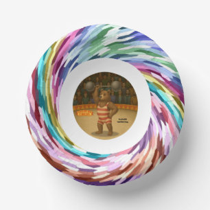 Brandon, circus strong bear paper bowls