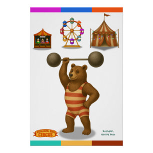 Brandon, circus strong bear poster
