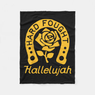 Brandon Hard Fought Hallelujah Praise Jesus Lake M Fleece Blanket