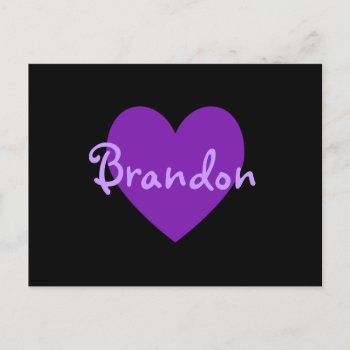 Brandon In Purple Postcard by purplestuff at Zazzle