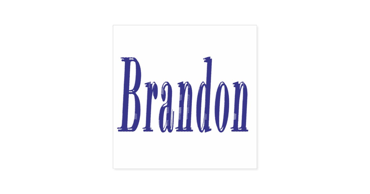 Brandon Name Logo, Self-inking Stamp | Zazzle