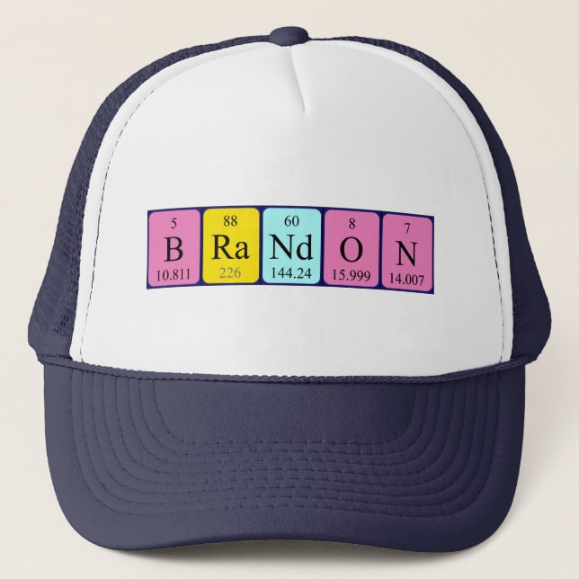 Brandon periodic table name hat (Front)