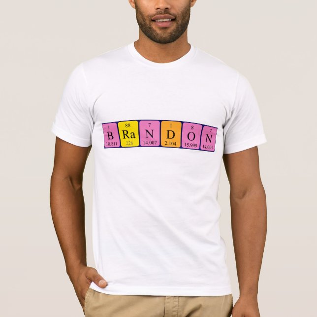 Brandon periodic table name shirt (Front)