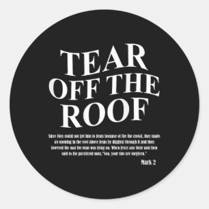 Brandon Praise Tear Off The Roof Lake (on Back) Classic Round Sticker