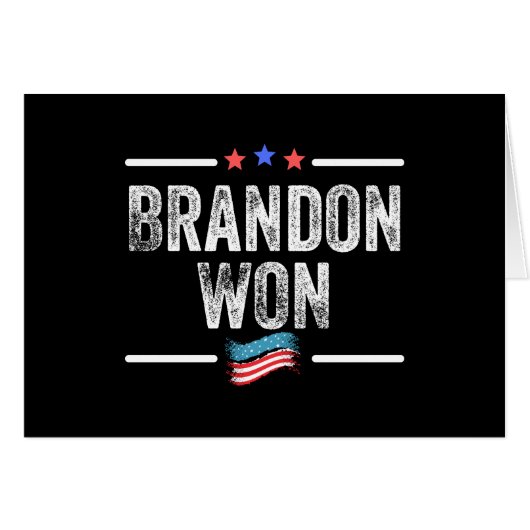 brandon won, brandon won funny, brandon won americ cards (Front Horizontal)