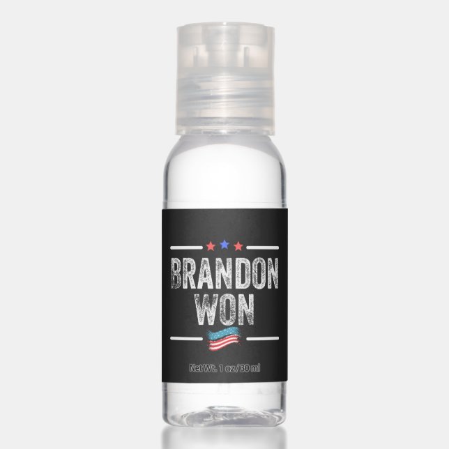 brandon won, brandon won funny, brandon won americ hand sanitizer (Front)