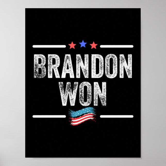 brandon won, brandon won funny, brandon won americ poster (Front)