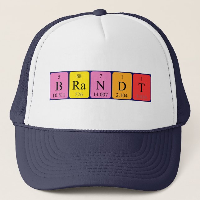 Brandt periodic table name hat (Front)