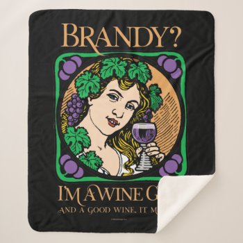 Brandy (i’m A Wine Girl) Sherpa Blanket by eBrushDesign at Zazzle