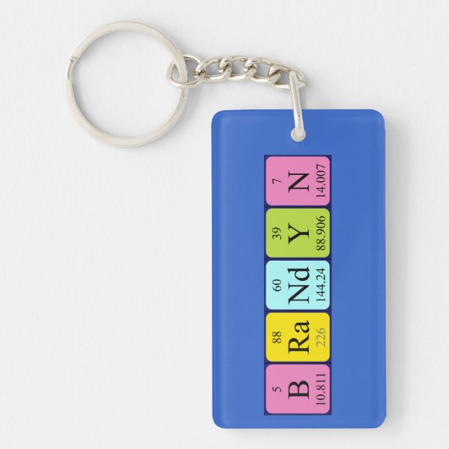 Brandyn periodic table name keyring (Front)