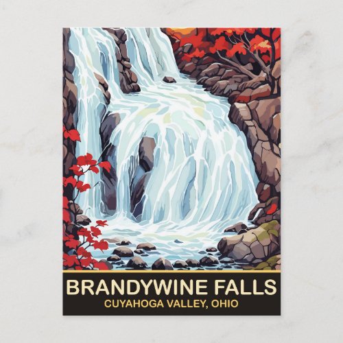 Brandywine Falls Cuyahoga Valley Ohio Postcard
