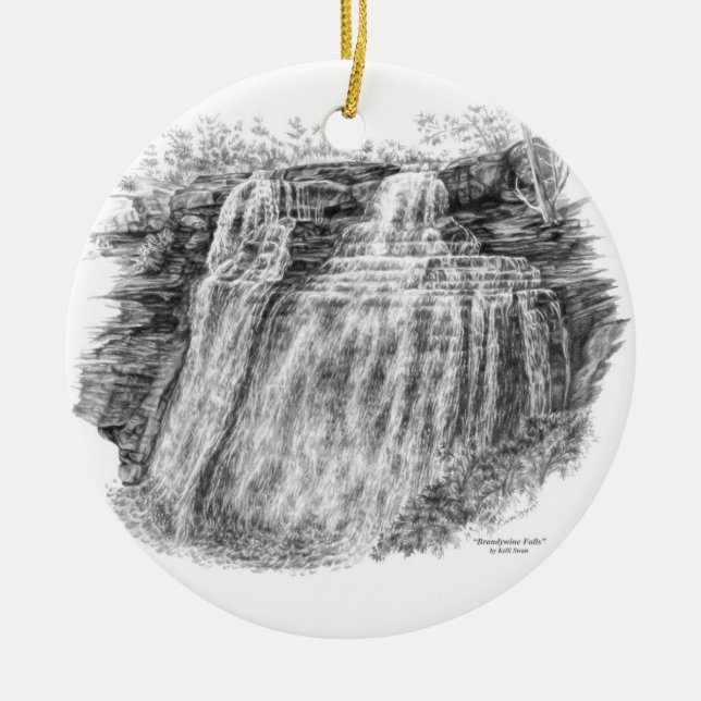 Brandywine Falls (CVNP) Ceramic Ornament (Front)