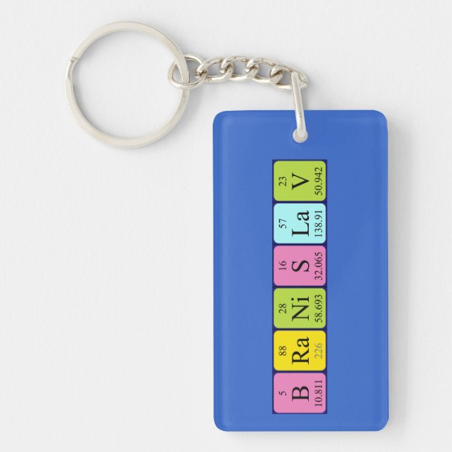 Branislav periodic table name keyring (Front)