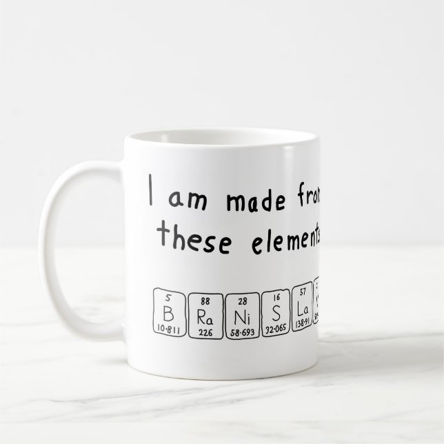 Branislav periodic table name mug (Left)