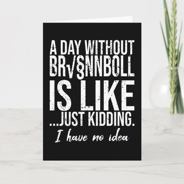 Brännboll funny sports gift idea card (Front)