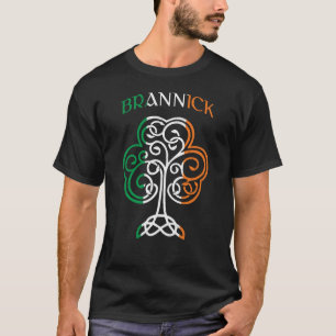 BRANNICK Irish Name Shamrock Ireland Flag Family T-Shirt