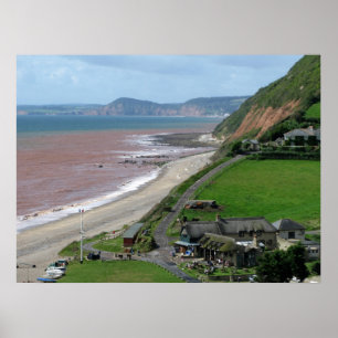 Branscombe Beach Poster