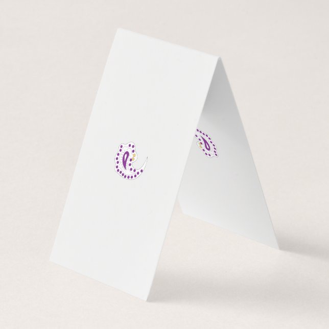 Bransoletka z serduszkiem Style, Light Eggplant Business Card (Back)