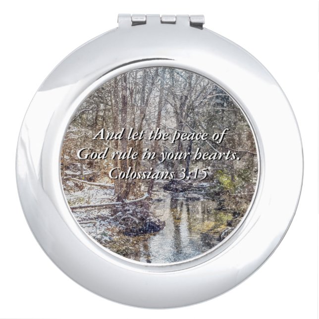 Branson Fall Creek Winter Snow Painterly Mirror (Front)