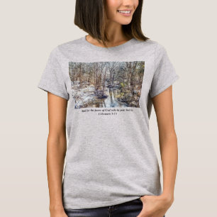 Branson Fall Creek Winter Snow Painterly T-Shirt