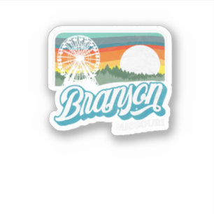 Branson Missouri Vintage 80S Style Retro Distresse Sticker