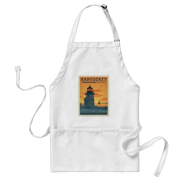Brant Point Lighthouse | Nantucket MA Adult Apron (Front)