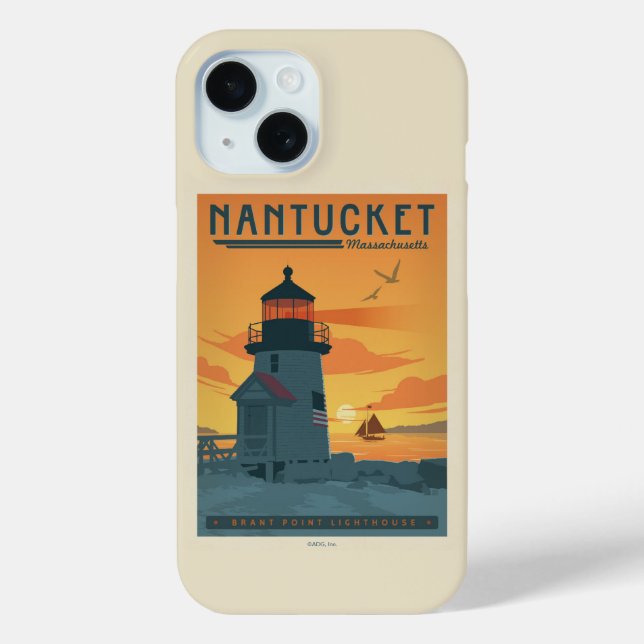 Brant Point Lighthouse | Nantucket MA Case-Mate iPhone Case (Back)
