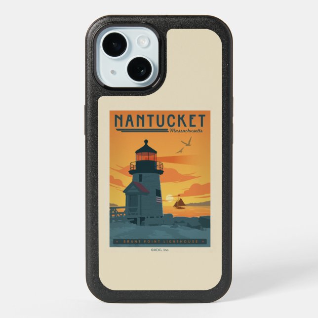 Brant Point Lighthouse | Nantucket MA iPhone 15 Case (Back)