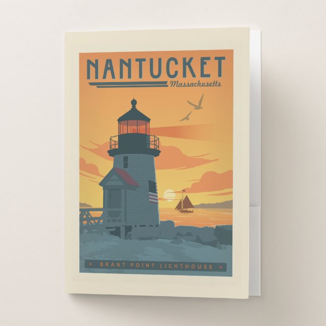 Brant Point Lighthouse | Nantucket MA Pocket Folder (Front)