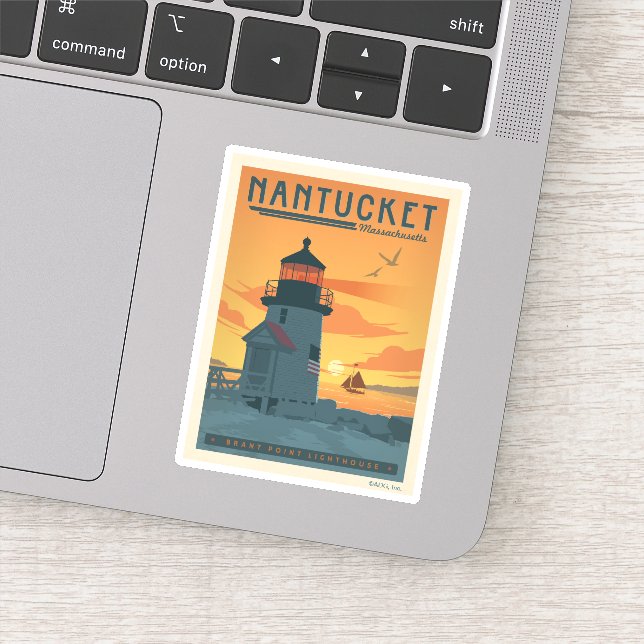 Brant Point Lighthouse | Nantucket MA Sticker (Detail)