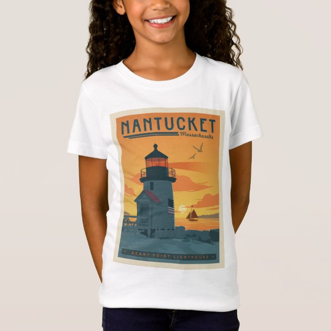 Brant Point Lighthouse | Nantucket MA T-Shirt (Front)