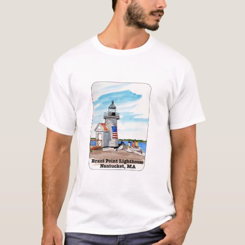 Brant Point Lighthouse Nantucket MA T_Shirt