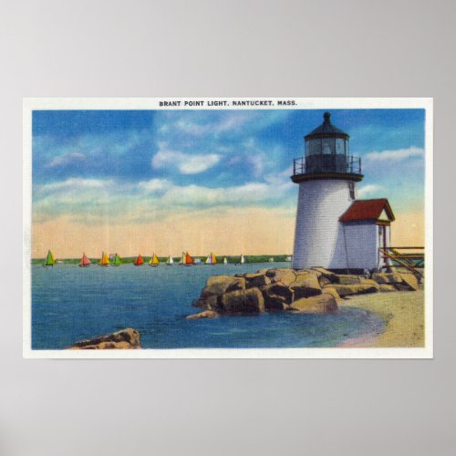 Brant Point Lighthouse Scene Poster