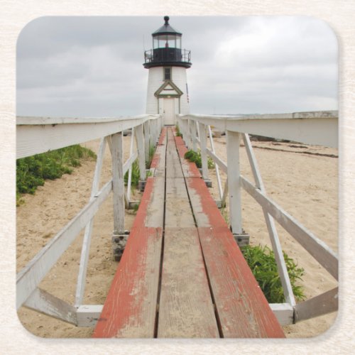 Brant Point Lighthouse Square Paper Coaster
