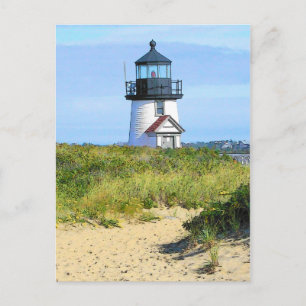 Brant Point Lighthouse - VINTAGE LOOK Postcard