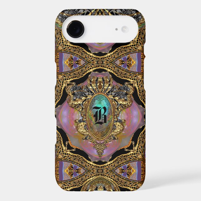 Branwenton Elegant Goth Monogram VII Case-Mate iPhone Case (Back)