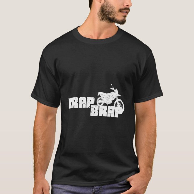 Brap Brap Funny Dirtbike Motorcycle Racing Long Sl T-Shirt (Front)