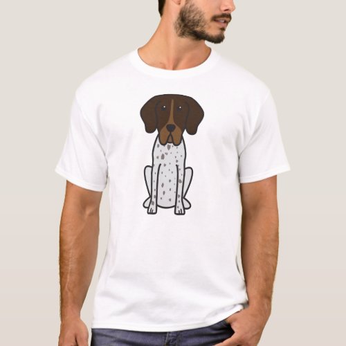 Braque Francais Dog Cartoon T_Shirt