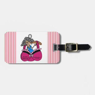 Bras and Wrinkles Humor Luggage Tag