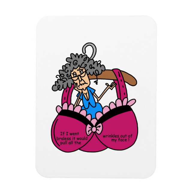 Bras and Wrinkles Humor Magnet (Vertical)