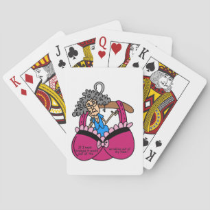 Bras and Wrinkles Humor Poker Cards