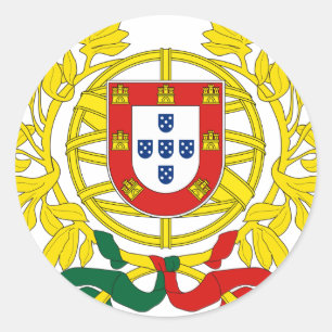 Brasão de Armas (Coat of Arms) de Portugal Classic Round Sticker